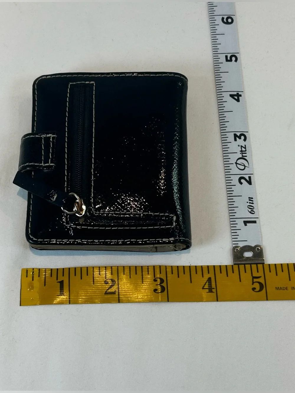 Lodis Black Leather Audrey Petite Bifold Wallet with Snap Closure